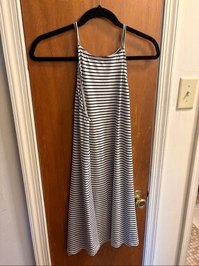 SHEIN Black and White Striped Mini Dress